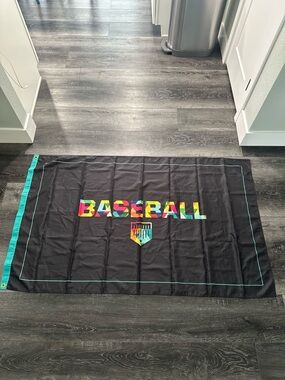 Baseball Lifestyle 101 Flag with Multicolor Text